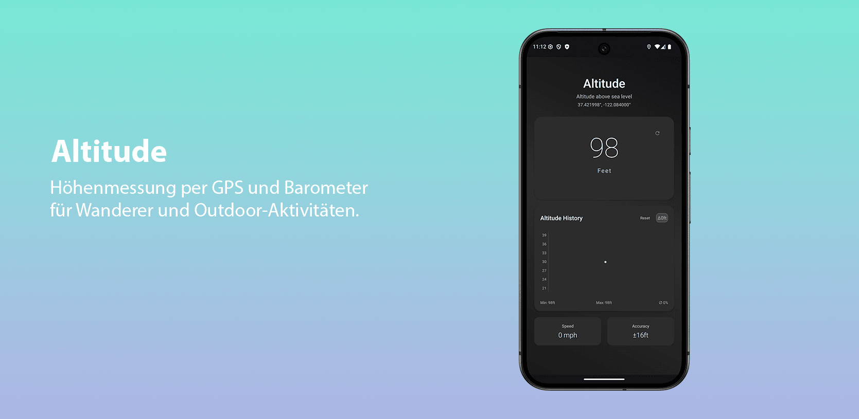 Höhenmessung per GPS und Barometer für Wanderer und Outdoor-Aktivitäten.