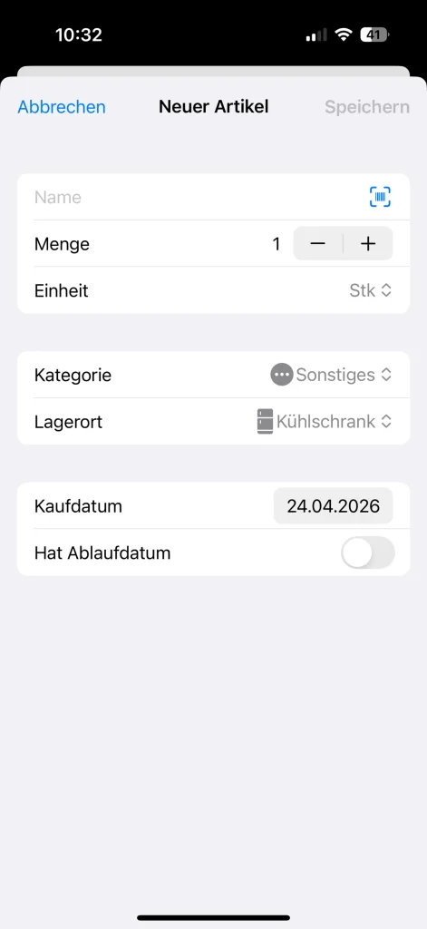 Fridoo iOS App, Push-Erinnerung auf dem Lockscreen