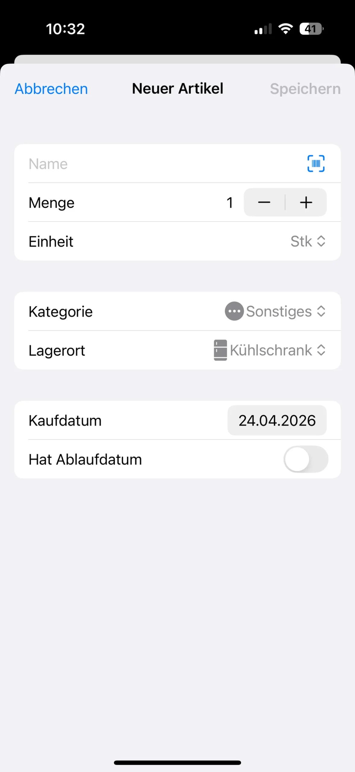 Fridoo Push-Erinnerung vor Ablauf auf dem Lockscreen